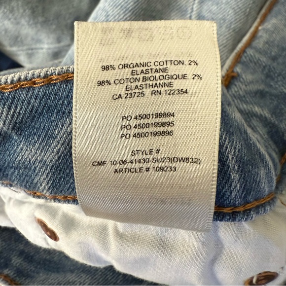 Aritzia Denim Forum The Arlo High Rise Seam Straight Jean 27 Light Blue Indigo - Picture 17 of 17